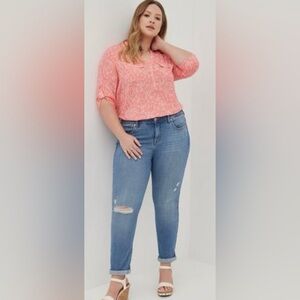 💕 Torrid Pink and White Heart Print